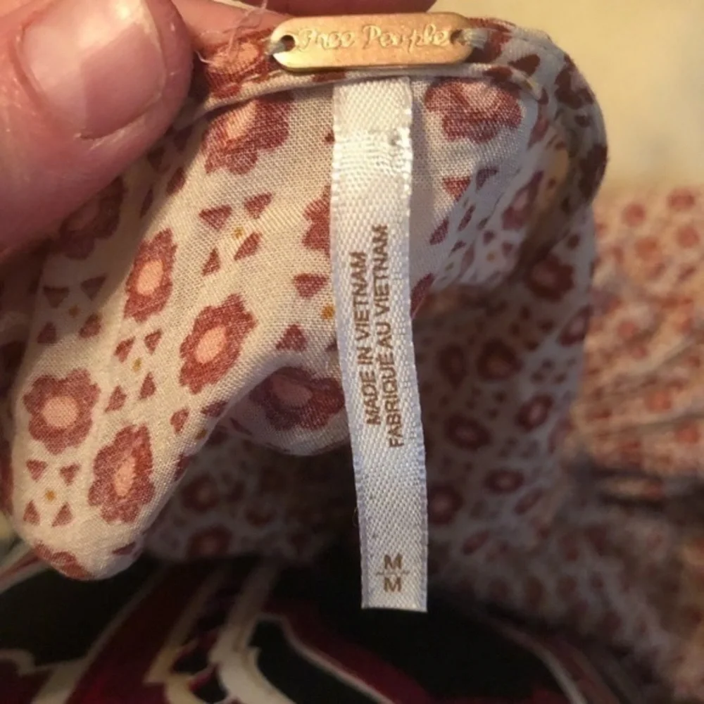 Free people long floral dress vintage inspired